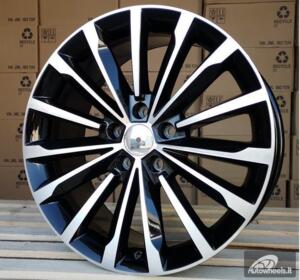 Ratlankis R18x8  5X112  ET  44  57.1  F1526  (YF0458)  Black Polished (MB)  For SKODA  (Z6+A+M)  (HYBRID FORGED)