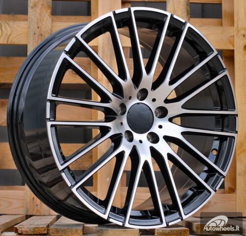 Ratlankis R19x8.5  5X112  ET  35.5  66.6  I0341  Black Polished (MB)  For MER  (Z6)