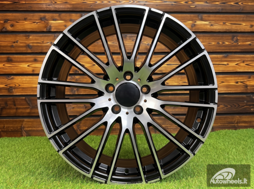 Ratlankis R19x8.5  5X112  ET  35.5  66.6  I0341  Black Polished (MB)  For MER  (Z6)