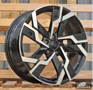 Ratlankis R19x8  5X112  ET  41  57.1  YF5696  Black Polished (MB)  For SKODA  (S)  (HYBRID FORGED)