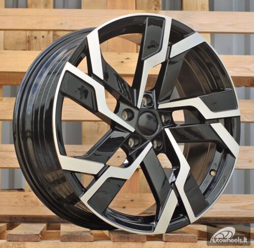 Ratlankis R19x8  5X112  ET  41  57.1  YF5696  Black Polished (MB)  For SKODA  (Z6)  (HYBRID FORGED)
