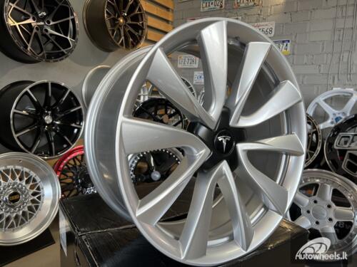 Ratlankis R19x8.5  5X114.3  ET  40  64.1  B2046  (H3154F)  Silver Shining (SS)  For TESLA  (K7+K3)  (HYBRID FORGED (Model 3))