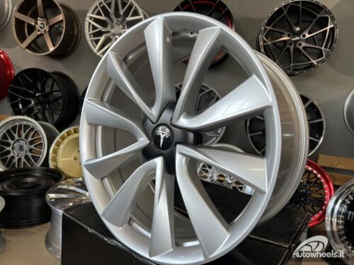 Ratlankis R19x8.5  5X114.3  ET  40  64.1  B2046  (H3154F)  Silver Shining (SS)  For TESLA  (K7+K3)  (HYBRID FORGED (Model 3))