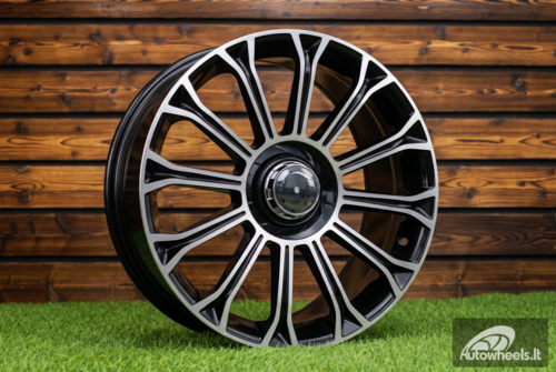 Ratlankis R20x9.5  5X112  ET  43  66.6  FBX003  (H3153F)  Black Polished (MB)  For MER  (K7)  (HYBRID FORGED Rear+Front)