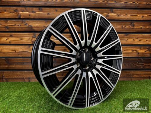 Ratlankis R18x8  5X112  ET  43  66.6  FLB005  (H3176F)  Black Polished (MB)  For MER  (K7)  (HYBRID FORGED)