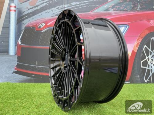 Ratlankis R19x9.5  5X112  ET  43  66.6  H3140F  Black (BL)  For MER  (K7)  (HYBRID FORGED Rear+Front)