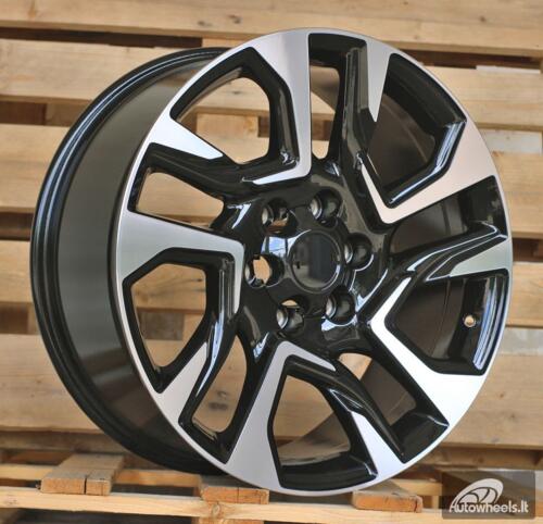 Ratlankis R18x7.5  6X139.7  ET  25  106.1  H957F  Black Polished (MB)  For 4X4  (K7)  (HYBRID FORGED)