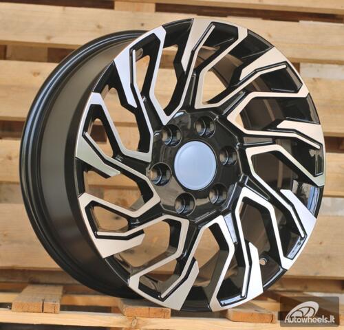 Ratlankis R18x8  6X139.7  ET  25  106.1  H964F  Black Polished (MB)  For 4X4  (K7)  (HYBRID FORGED)