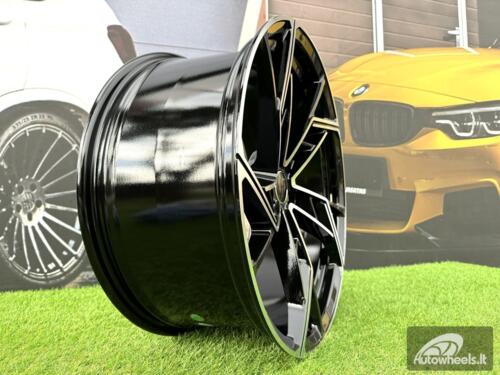 Ratlankis R18x8  5X112  ET  35  66.5  I5611  (H3207F)  Black Polished (MB)  For AUD  (K7)  (HYBRID FORGED)