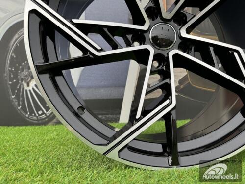 Ratlankis R18x8  5X112  ET  35  66.5  I5611  (H3207F)  Black Polished (MB)  For AUD  (K7)  (HYBRID FORGED)
