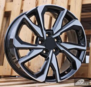 Ratlankis R18x8  5X114.3  ET  50  64.1  A5563  (BK5384)  Black Polished (MB)  For HOND  (P)
