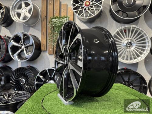 Ratlankis R18x8  5X114.3  ET  50  64.1  A5563  (BK5384)  Black Polished (MB)  For HOND  (P+Z4)