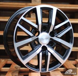 Ratlankis R18x7.5  6X139.7  ET  30  106.1  B1155  Black Polished (MB)  For TOYOT  (K3)  (4x4)