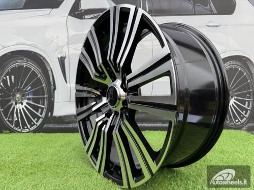 Ratlankis R22x9  5X150  ET  45  110.5  B1754  Black Polished (MB)  For 4X4  (K3)