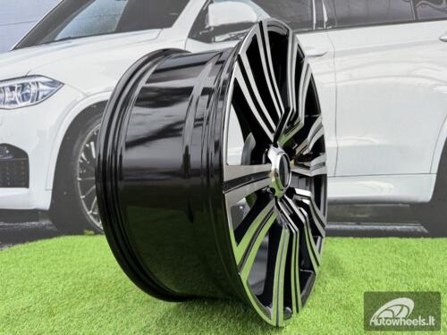 Ratlankis R22x9  5X150  ET  45  110.5  B1754  Black Polished (MB)  For 4X4  (K3)