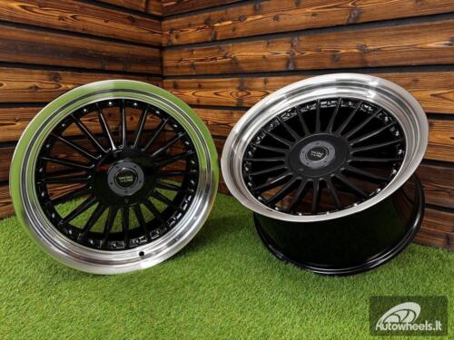 Ratlankis R18x8.5  5X120  ET  20  74.1  B1803  Black+Polished Lip (BLPL)  For BMW  (Z6+Z1)  (ALPINA Style Rear+Front)