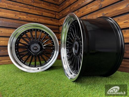 Ratlankis R18x8.5  5X120  ET  20  74.1  B1803  Black+Polished Lip (BLPL)  For BMW  (Z6+Z1)  (ALPINA Style Rear+Front)