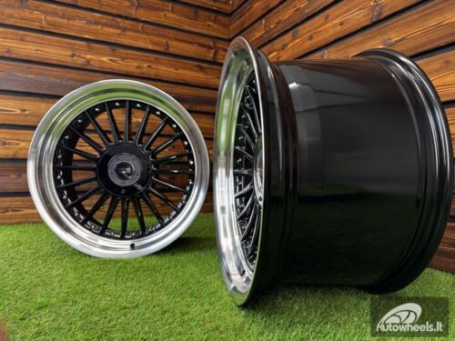 Ratlankis R18x8.5  5X120  ET  20  74.1  B1803  Black+Polished Lip (BLPL)  For BMW  (Z6+Z1)  (ALPINA Style Rear+Front)