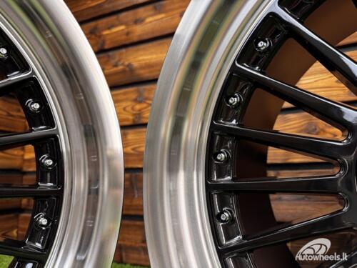 Ratlankis R18x8.5  5X120  ET  20  74.1  B1803  Black+Polished Lip (BLPL)  For BMW  (Z6+Z1)  (ALPINA Style Rear+Front)