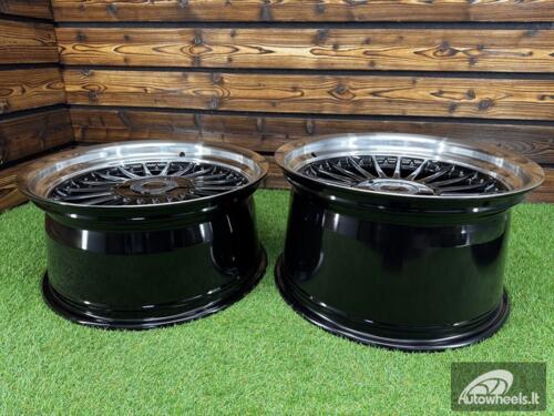 Ratlankis R18x8.5  5X120  ET  20  74.1  B1803  Black+Polished Lip (BLPL)  For BMW  (Z6+Z1)  (ALPINA Style Rear+Front)