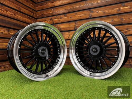 Ratlankis R18x10  5X120  ET  15  74.1  B1803  Black+Polished Lip (BLPL)  For BMW  (Z6)  (ALPINA Style Rear+Front)