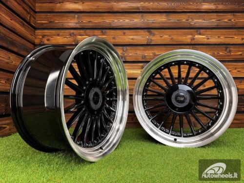 Ratlankis R18x10  5X120  ET  15  74.1  B1803  Black+Polished Lip (BLPL)  For BMW  (Z6)  (ALPINA Style Rear+Front)