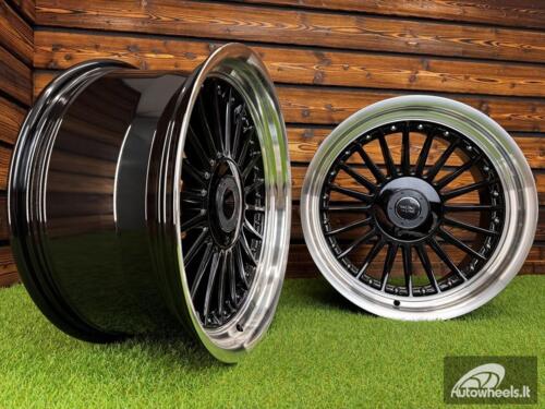 Ratlankis R18x10  5X120  ET  15  74.1  B1803  Black+Polished Lip (BLPL)  For BMW  (Z6)  (ALPINA Style Rear+Front)