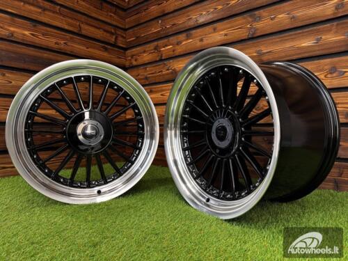 Ratlankis R18x10  5X120  ET  15  74.1  B1803  Black+Polished Lip (BLPL)  For BMW  (Z6)  (ALPINA Style Rear+Front)