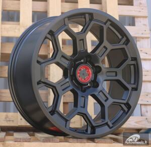 Ratlankis R22x9  6X139.7  ET  15  106.1  B1858  Black Half Matt (BLHM)  For 4X4  (K3)