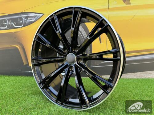 Ratlankis R20x9  5X112  ET  34  66.5  H5060  (F016)  Black+Polished Lip (BLPL)  For AUD  (K4+P2)  (HYBRID FORGED ABT Style)