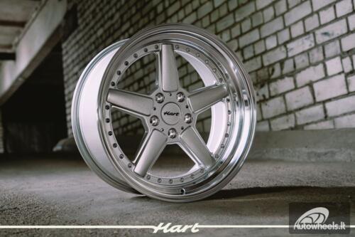Ratlankis HART HR84 R19X9J 5X120 ET15 CB:74.1 Silver with Polished lip