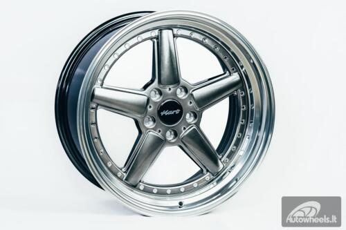 Ratlankis HART HR84 R19X9J 5X120 ET15 CB:74.1 Hyper black with Polished lip