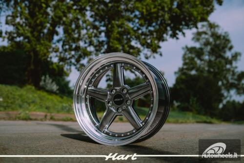 Ratlankis HART HR84 R19X9J 5X120 ET15 CB:74.1 Hyper black with Polished lip