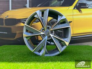 Ratlankis R18x8  5X112  ET  40  66.5  B1566  (FBX008)  Grey Polished (MG)  For AUD  (Z6)  (HYBRID FORGED)