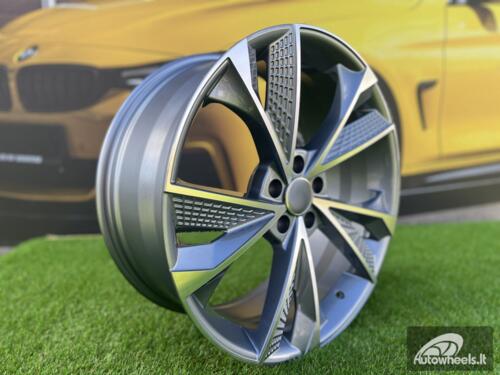 Ratlankis R18x8  5X112  ET  40  66.5  B1566  (FBX008)  Grey Polished (MG)  For AUD  (Z6+Z7)  (HYBRID FORGED)