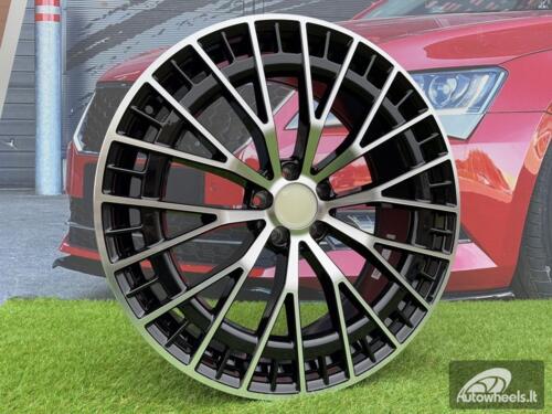 Ratlankis EQS Multi Spoke Style R22X10.5J 5x112 ET38 66.6 Gloss Black with Diamond cut