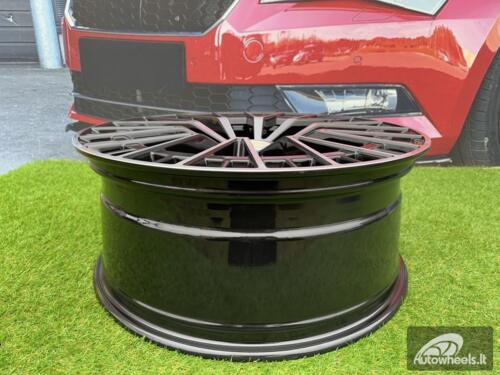 Ratlankis EQS Multi Spoke Style R22X10.5J 5x112 ET38 66.6 Gloss Black with Diamond cut