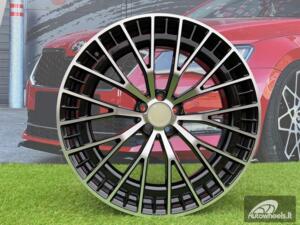 Ratlankis EQS Multi Spoke Style R22X10.5J 5x112 ET38 66.6 Gloss Black with Diamond cut