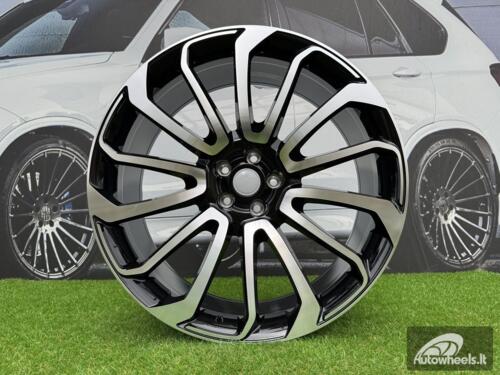 Ratlankis Land Rover Autobiography Style R24X10J 5X120 ET45 72.6 Black with diamond cut