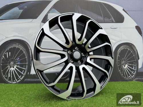 Ratlankis Land Rover Autobiography Style R24X10J 5X120 ET45 72.6 Black with diamond cut
