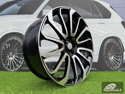 Ratlankis Land Rover Autobiography Style R24X10J 5X120 ET45 72.6 Black with diamond cut