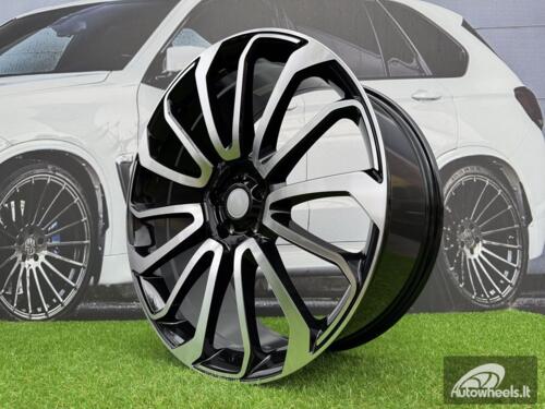 Ratlankis Land Rover Autobiography Style R24X10J 5X120 ET45 72.6 Black with diamond cut