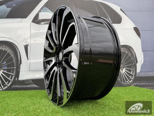 Ratlankis Land Rover Autobiography Style R24X10J 5X120 ET45 72.6 Black with diamond cut