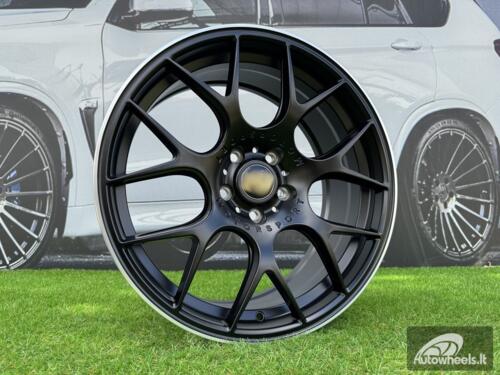 Ratlankis BBS CH-R Style R18X8J 5X108 ET38 73.1 Matt Black with Diamond Cut Lip