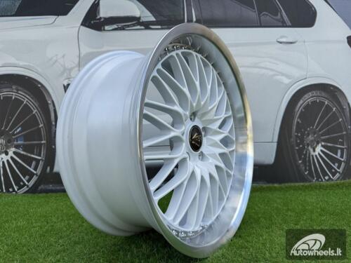 Ratlankis Work VS-XV Style R19X8.5J 5X114.3 ET35 73.1 White with Diamond Cut Lip