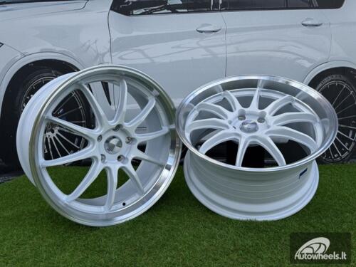 Ratlankis Work ZR10 Style R19X10.5J (Fit for 5X112 / 5X114.3) ET25 73.1 White with Diamond Cut Lip