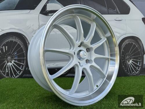 Ratlankis Work ZR10 Style R19X10.5J (Fit for 5X112 / 5X114.3) ET25 73.1 White with Diamond Cut Lip