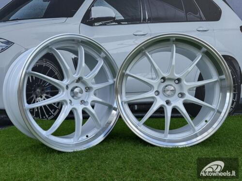Ratlankis Work ZR10 Style R19X9.5J 5X120 ET38 72.56 White with Diamond Cut Lip