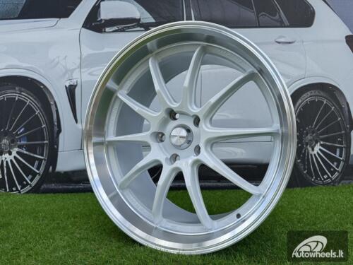 Ratlankis Work ZR10 Style R19X9.5J 5X120 ET38 72.56 White with Diamond Cut Lip