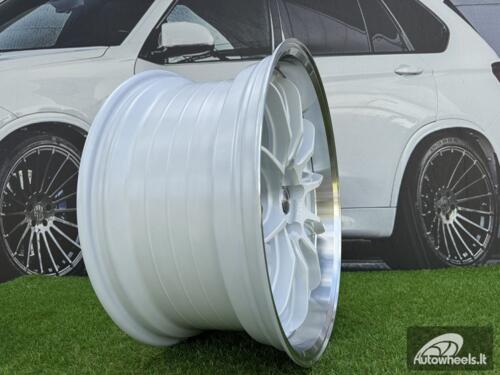 Ratlankis Work ZR10 Style R19X9.5J 5X120 ET38 72.56 White with Diamond Cut Lip